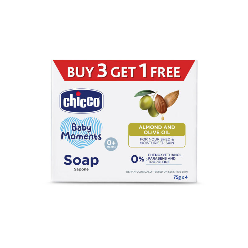 Chicco Baby Moments Baby Soap (75g) Buy 3 Get 1 Free