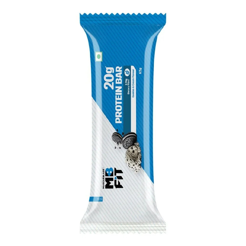 Muscleblaze Mb Fit Protein Bar Cookies & Cream Flavour