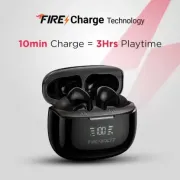 Fire-Boltt Fire Pods Rythm ANC ENC Earbuds TWS, 50H playtime, Digital LED Battery Indicator Bluetooth Headset  (Black, True Wireless)