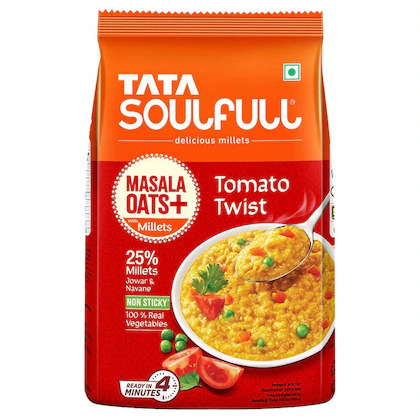 Bulk Deal : - Tata Soulfull Masala Oats+ Tomato Twist 500 g ( Pack of 5 )
