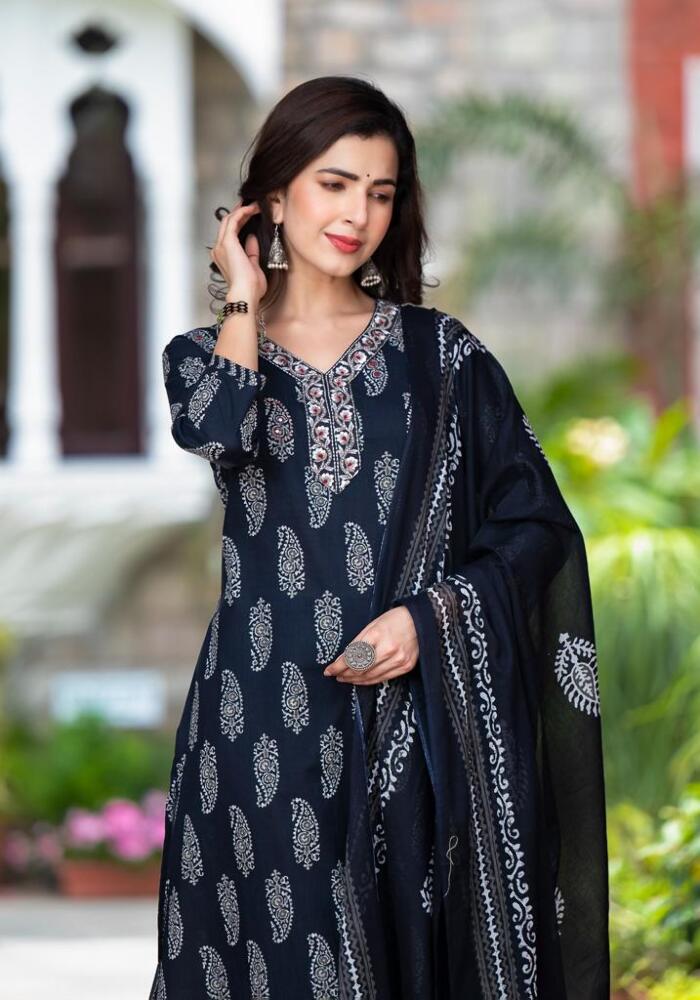 Pure Cotton Kurti With Afgani Pent