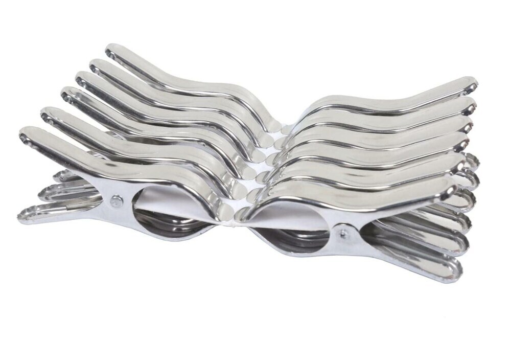 Jatin SS Cloth Clips Medium 12pcs