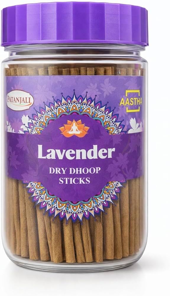 Patanjali Aastha Lavender Dry Dhoop Sticks 200gm
