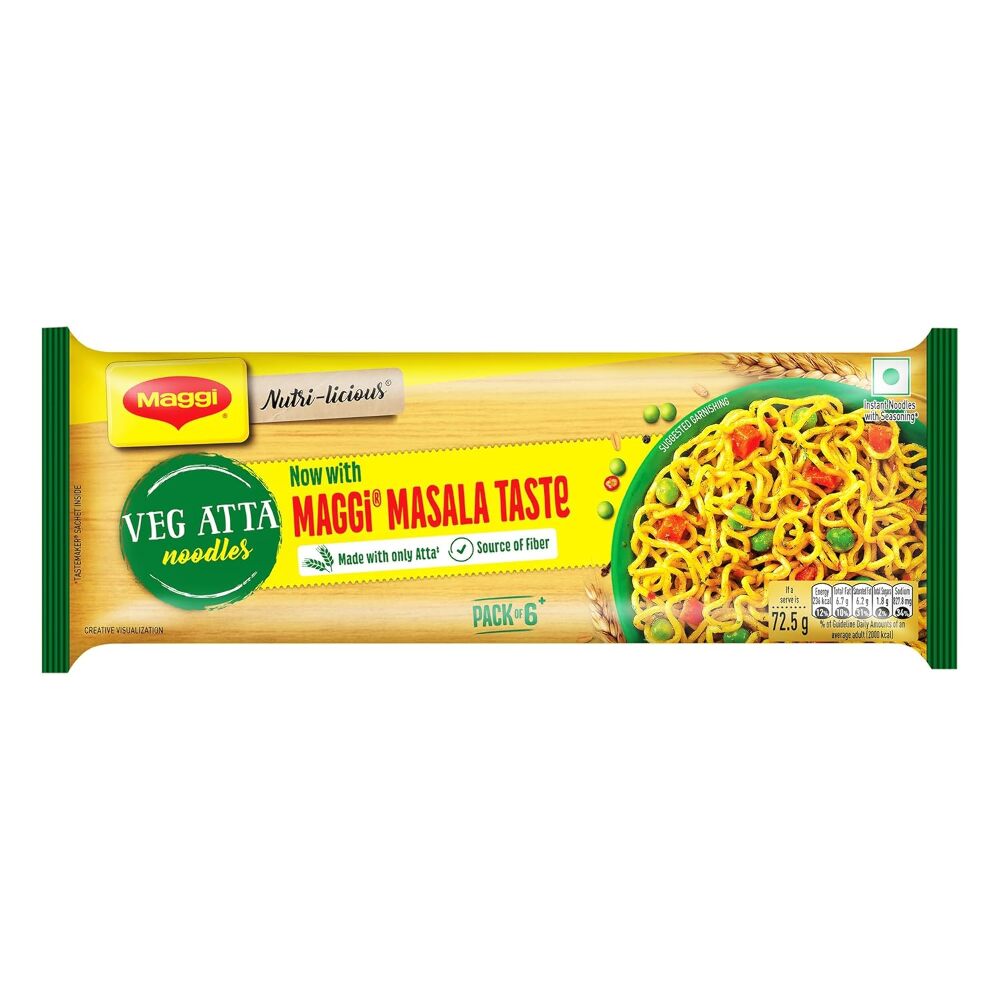 Maggi Veg Atta Noodles Pack Of 6 435GM