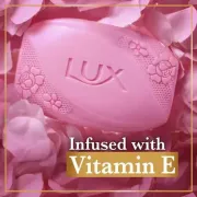 Lux Rose & Vitamin E Soap Bar, For Soft Glowing Skin with 7 Beauty Ingredients, 100 g (Pack of 4)