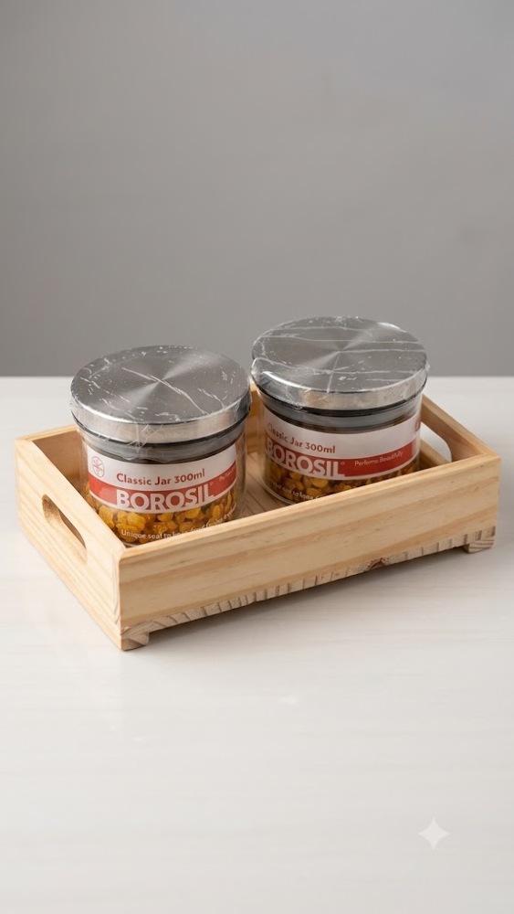 Borosil Everyday Glass Storage Set 1U
