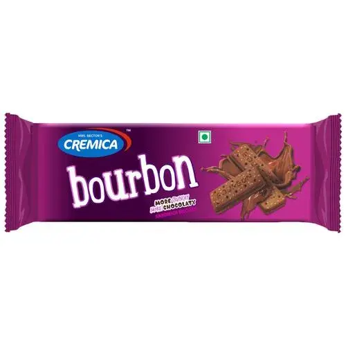 Cremica Bourbon Sandwich Biscuits - Chocolaty, 120 g