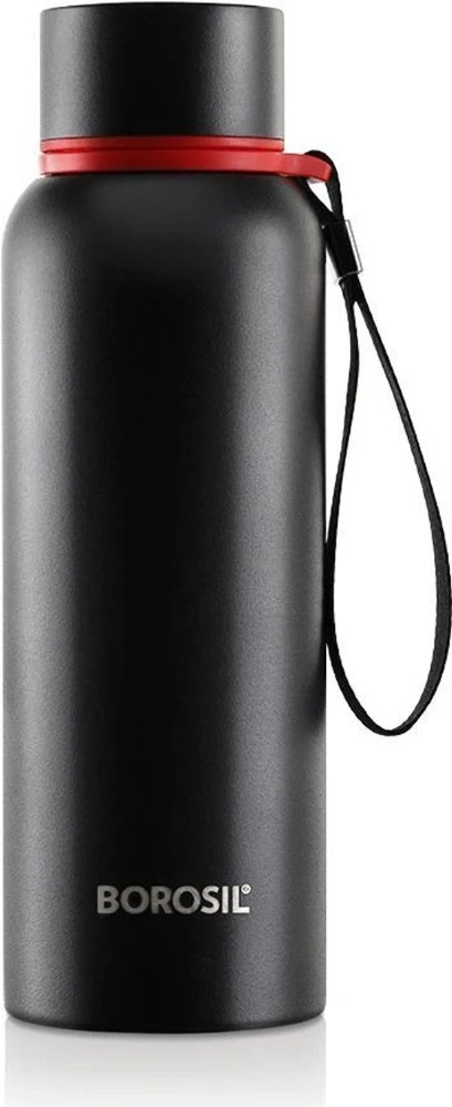 Borosil Hydra Insulated Steel Bottle Trek-700 Black 700ml