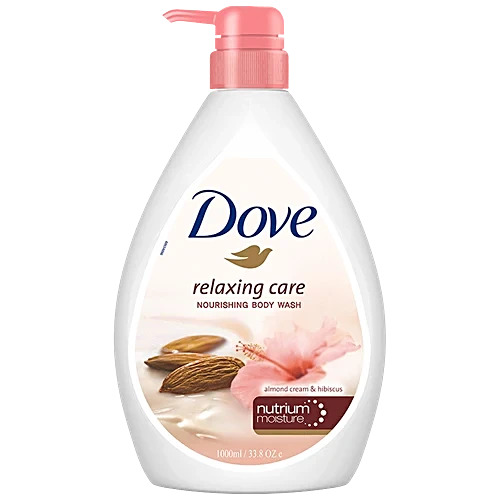 Dove Relaxing Care Nourishing Body Wash Almond Cream & Hibiscus 1L
