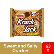 Parle Krackjack Original Sweet & Salty Cracker Biscuits, 63 g