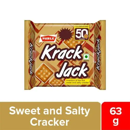 Parle Krackjack Original Sweet & Salty Cracker Biscuits, 63 g