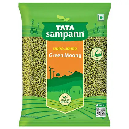 Tata Sampann Unpolished Green Whole Moong 500 g