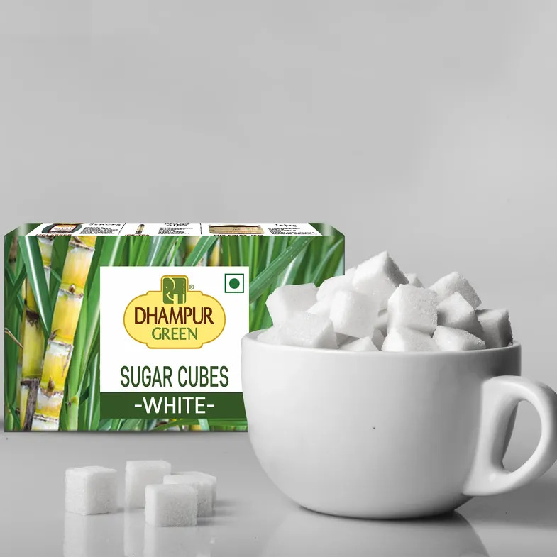 Dhampur Green Sugar Cubes White 500g
