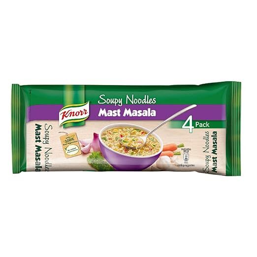 Knorr soupy noodles mast masala 4 pack 280g