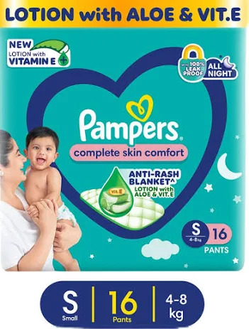 Pampers Complete Skin Comfort Anti-Rash Blanket S 4-8 Kg 16 Pants