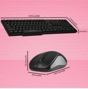 Zeb-Companion 107 USB Wireless Keyboard and Mouse Set with Nano Receiver (Black)