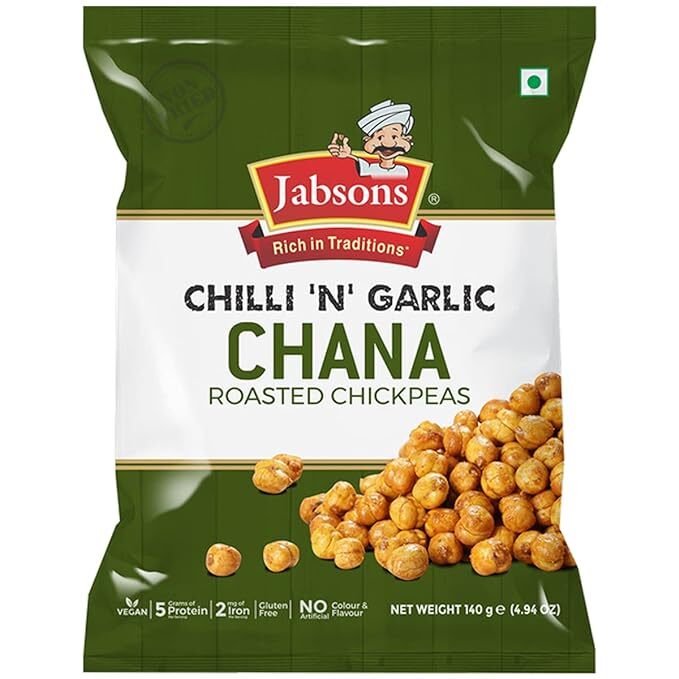 Jabsons Chilli N Garlic Chana, 140 g