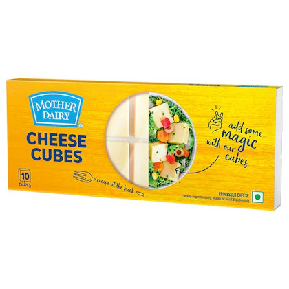 Mother Dairy Cheese Cubes 180 g (Carton)