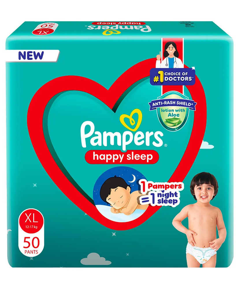 Pampers Happy Sleep Anti rash Shield XL 12-17kg (50Pants)