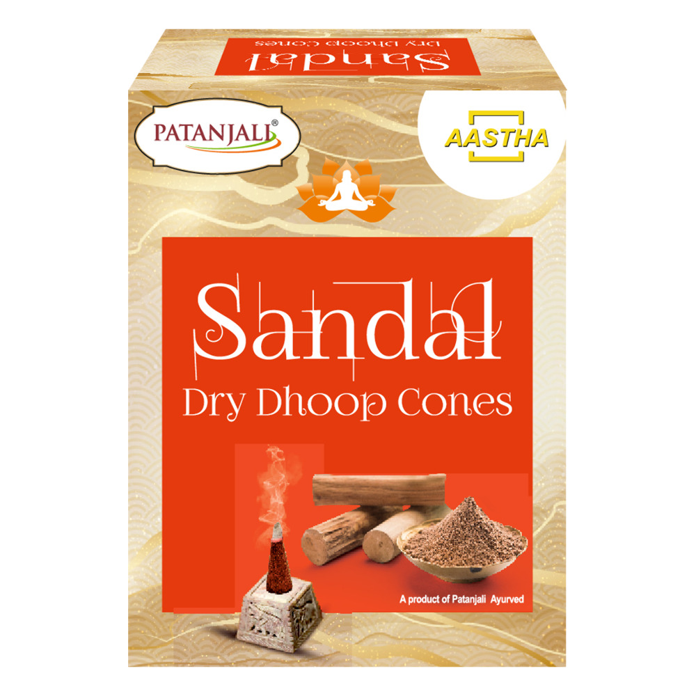 Patanjali Aastha Sandal Dry Dhoop Cones 20gm