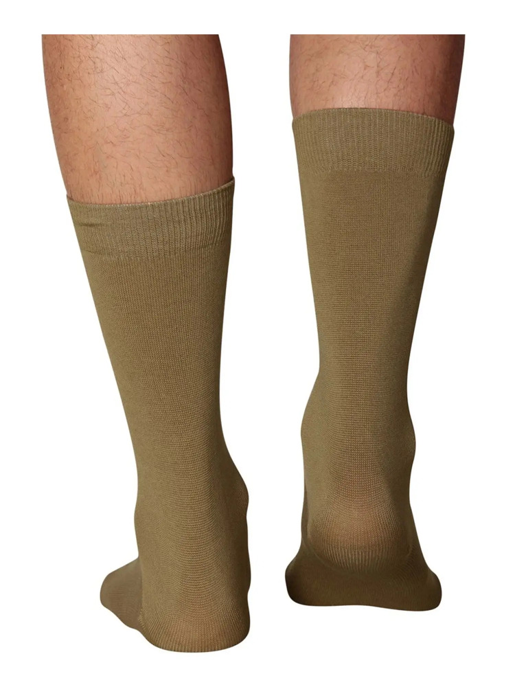 Jockey Elance Crew Length Cotton Socks (7192-0110 SASTD BROWN)18 cm