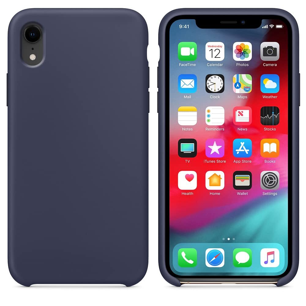Iphone XR Silicon Back Cover Blue