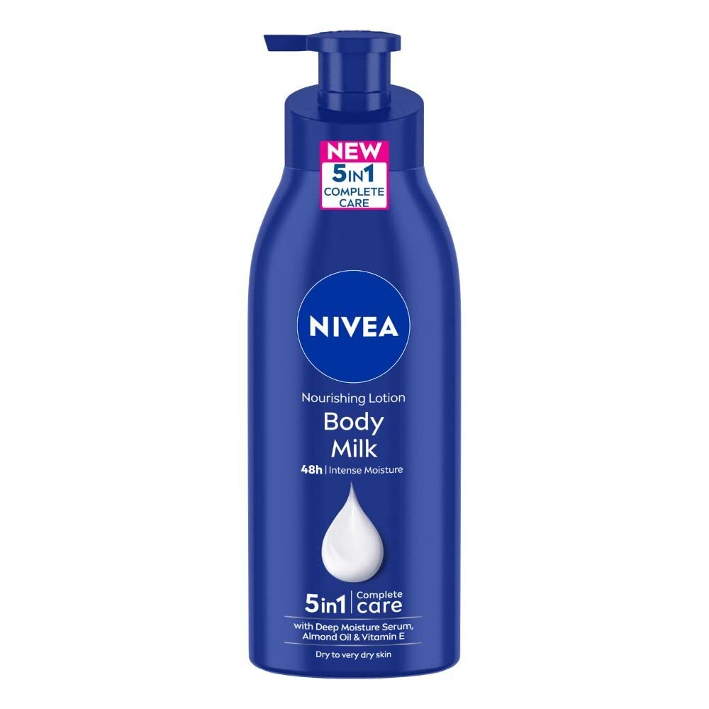NIVEA Body Milk Nourishing Lotion With Deep Moisture Serum & 2X Almond Oil, 400 ml