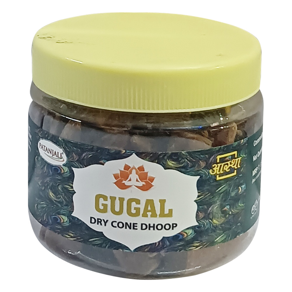 Aastha Dry cone Gugal dhoop Jar, 80g