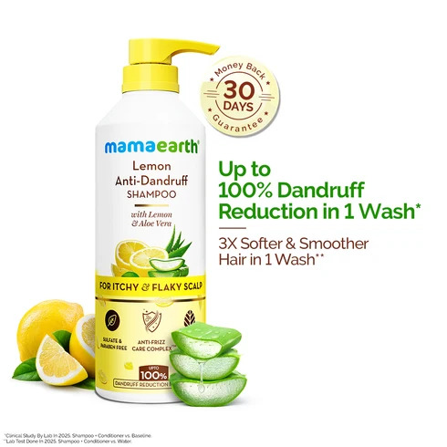 Mamaearth Lemon Anti Dandruff With Lemon & Aloe Vera Shampoo 600ml