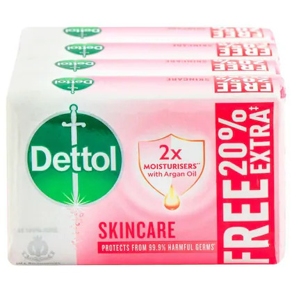 Dettol Skincare Soap,150gm Pack of 4