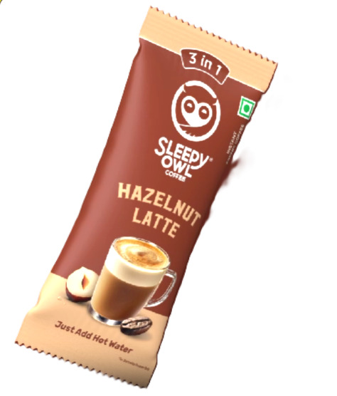 Sleepy OWL Coffee Hazelnut Latte Just Add Hot Water, 20g