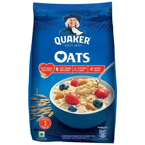Quaker Oats Natural Wholegrain, Nutritious Breakfast Cereals, Dalia Porridge, Easy To Cook, 400 g Pouch