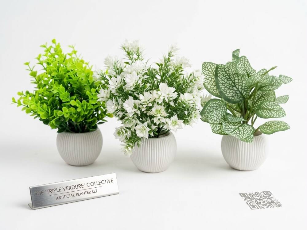 Triple Verdure Collective Artificial Planter 1N