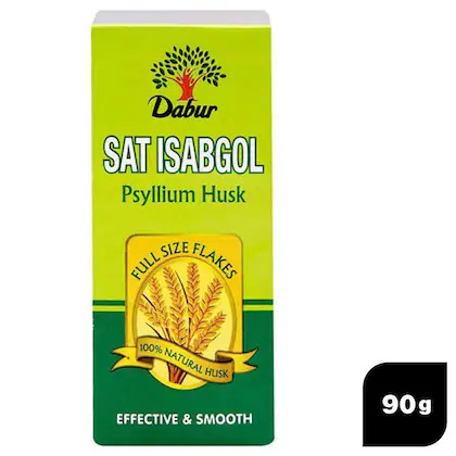 Dabur Sat Isabgol Premium White Husk 90GM