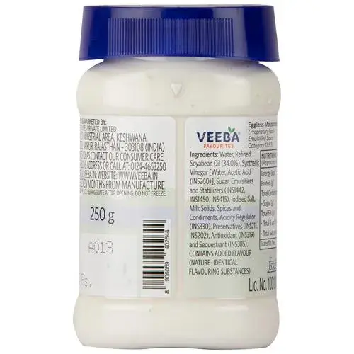 VEEBA Veg Mayonnaise Eggless, 250 g
