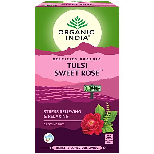 Organic India Tulsi Sweet Rose Tea, 40g