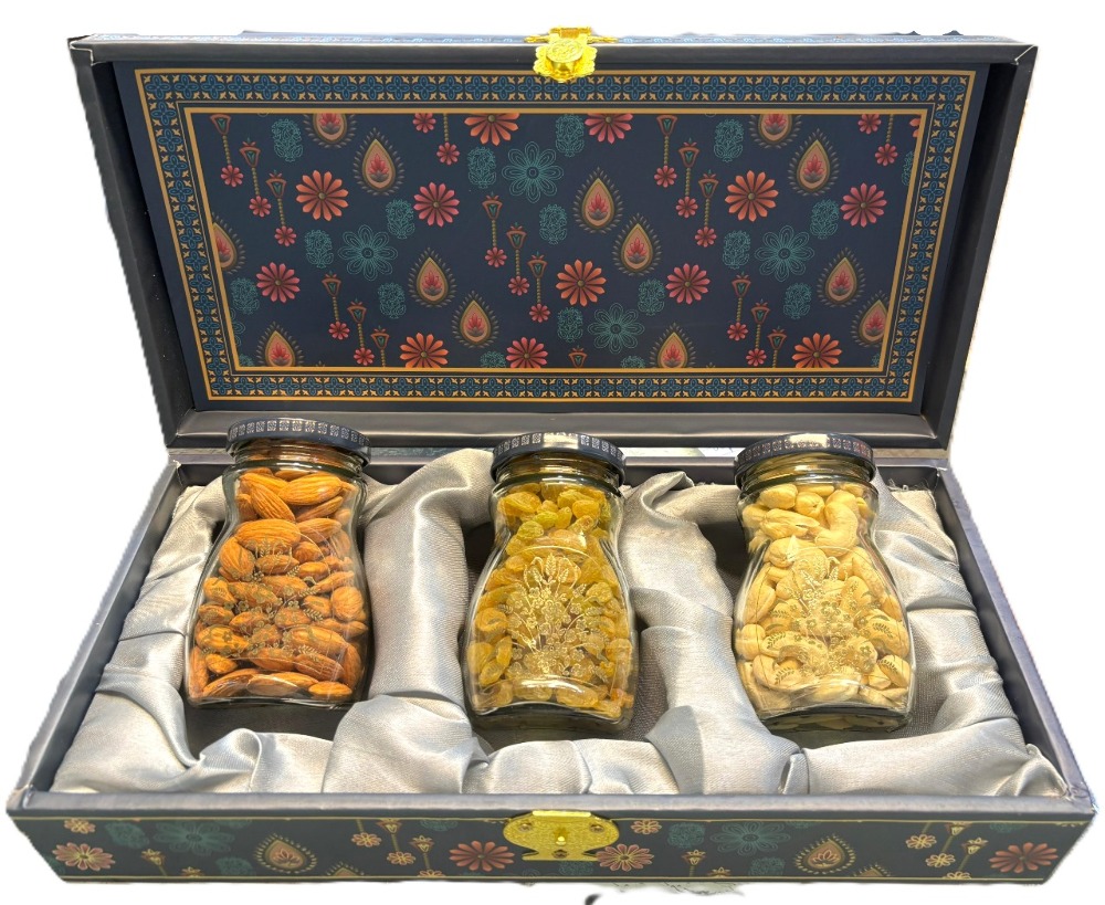 Premium Dry Fruit Box Set Of 3(A-130g, C-110g, Kishmish-140g)#FG25