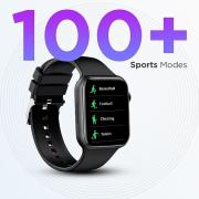 Fire-Boltt Ring Plus 1.91" Bluetooth Calling Smartwatch Largest Full Touch Display & Full Metal Body, AI Voice, Over 100 Sports Modes, SpO2, Heart Rate Tracking (Black