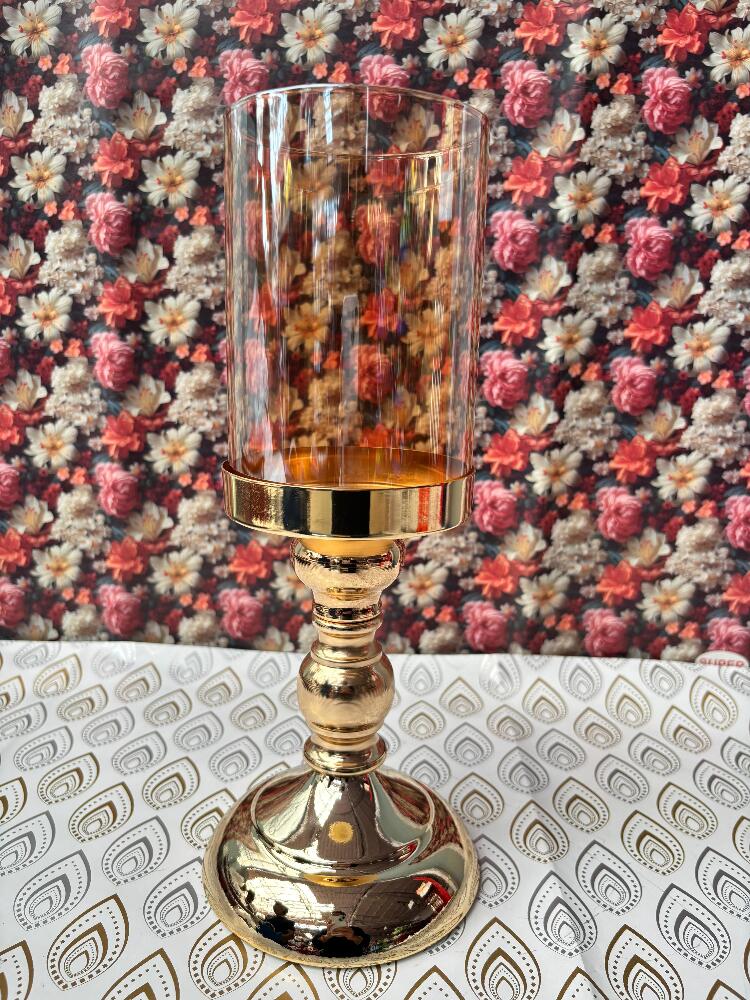 Ganydet Gold Pillar Metal Candle Stick Holder Metal Candle Stand