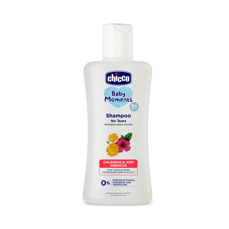 Chicco Baby Moments Shampoo, Calendula & Hibiscus, 200 ml