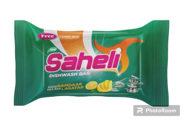 Saheli Dishwash Bar Free Scrubber Inside 135g