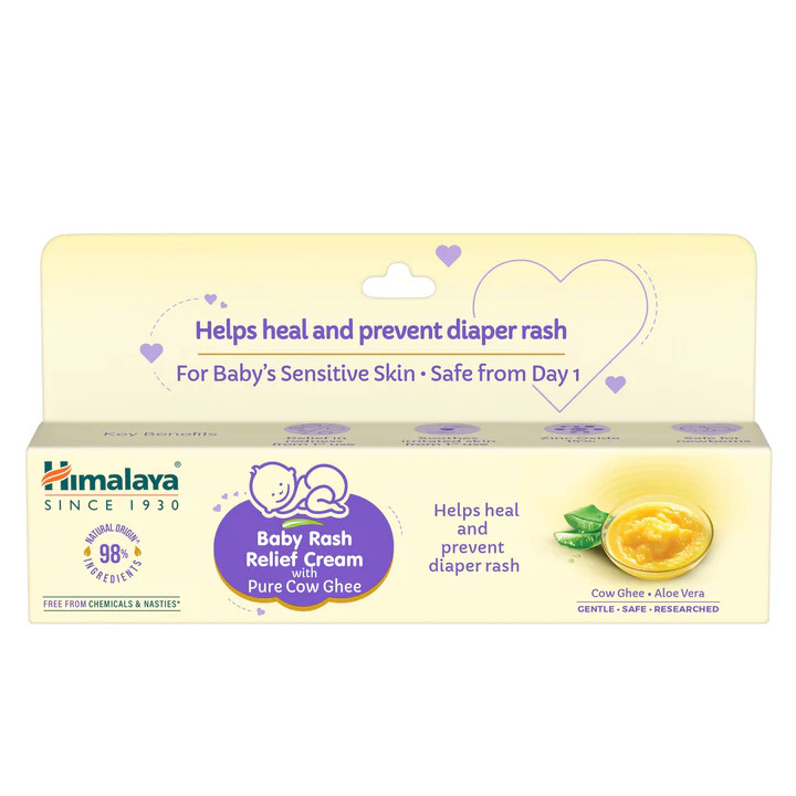 Himalya Baby Rash Relief Cream With Pure Cow Ghee, 50G