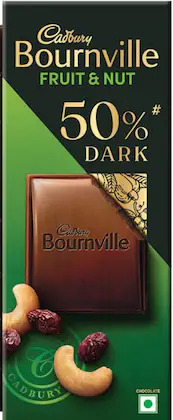 Cadbury Bournville Fruit & Nut 50% Dark, 30G