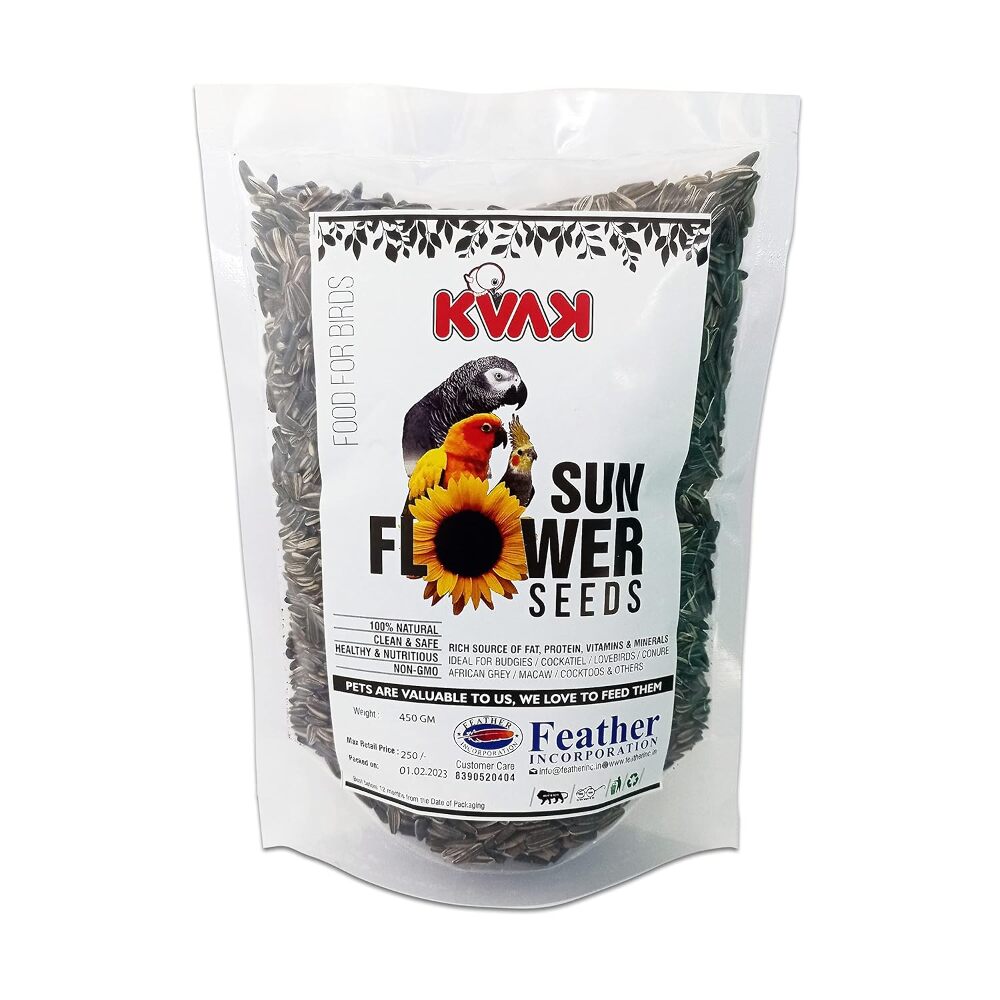 KVAK Sunflower Seeds for Birds 450 Gm