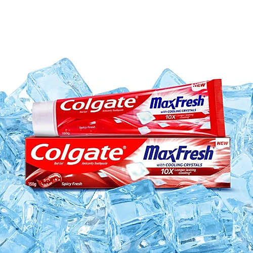 Colgate MaxFresh Toothpaste, Red Gel Paste with Menthol for Super Fresh Breath, 150g (Spicy Fresh),