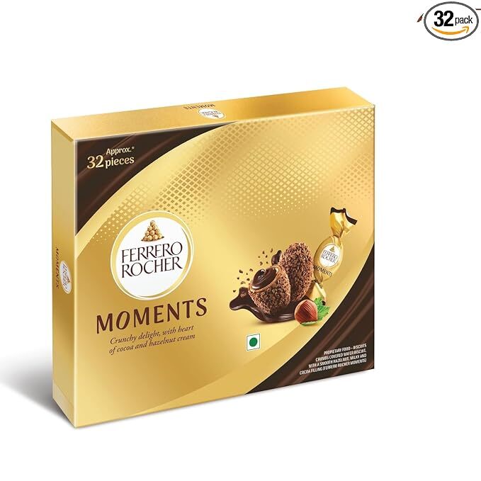 Ferrero Rocher Moments, 32 Pcs,Hazelnut,185.6 Gm