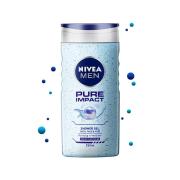 Nivea Body Wash, Pure Impact with Purifying Micro Particles, Shower Gel For Body, Face & Hair, 250 ml