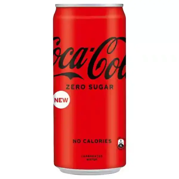 Coca Cola Zero Sugar Soft Drink Can, 180 ml