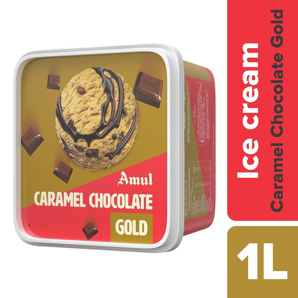 Amul Caramel Chocolate Gold Ice Cream 1L