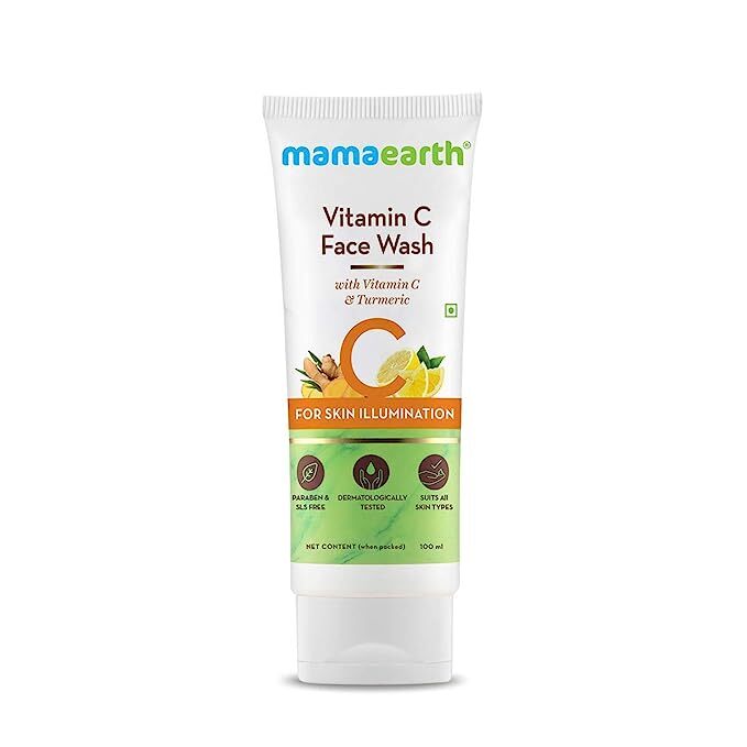 Mamaearth Vitamin C face Wash with Vitamin C and Turmeric for Skin Illumination, 100 ml